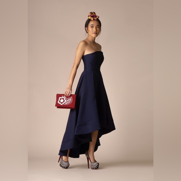 C/MEO Collective Navy Blue Ball Gown Gala Prom Homecoming Wedding Maxi Dress L - Picture 6 of 11